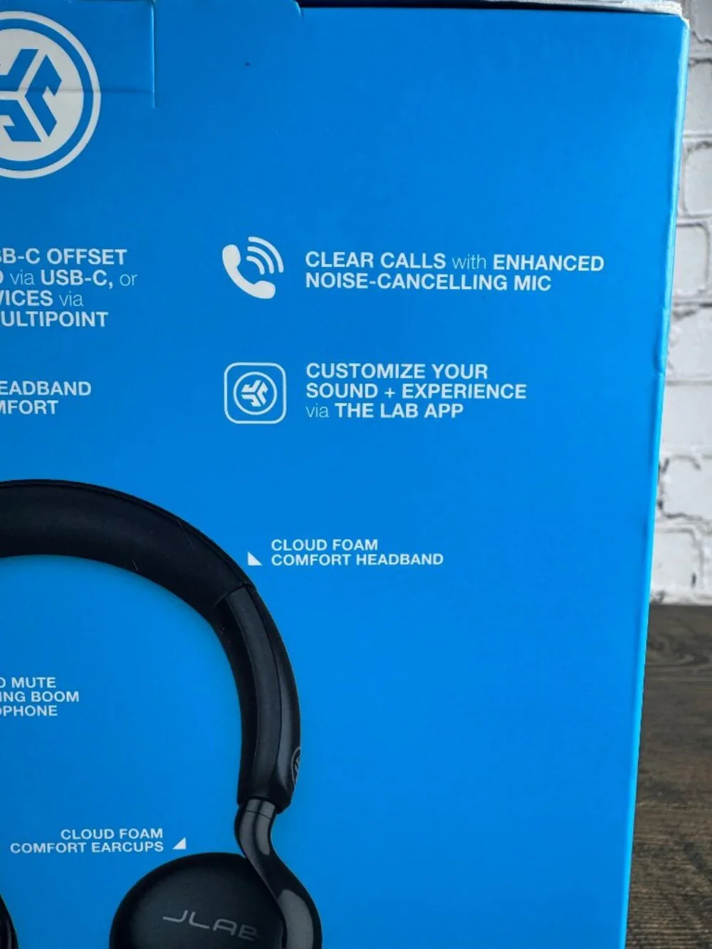 JLab Go Work Wireless On-Ear Headset with Noise-Cancelling Mic